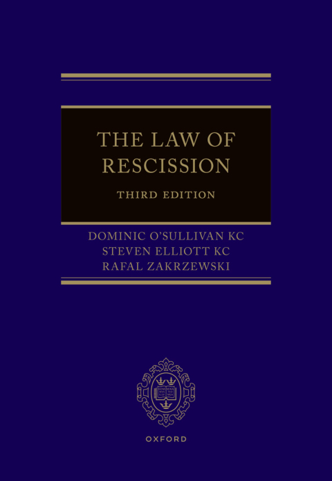 Cover image for book The Law of Rescission