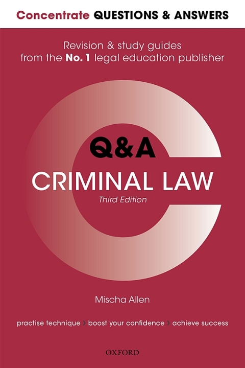 Cover image for book Concentrate Questions and Answers Criminal Law