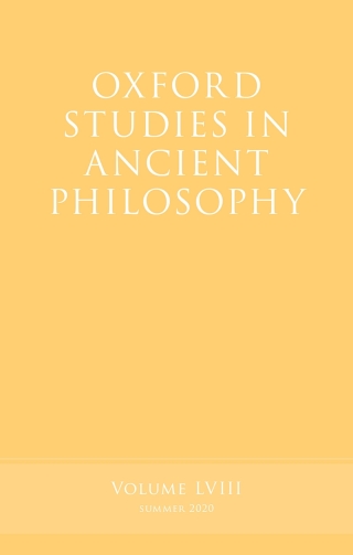Oxford Studies in Ancient Philosophy, Volume 58