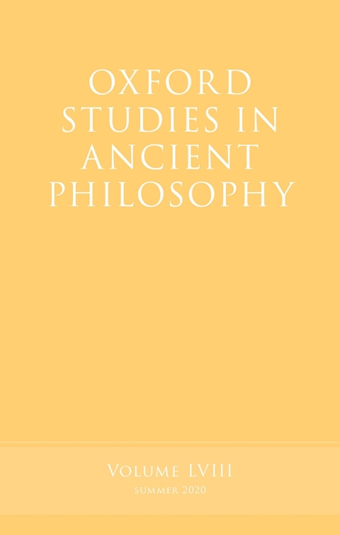 Cover image for book Oxford Studies in Ancient Philosophy, Volume 58