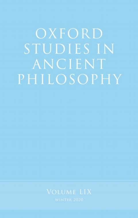Cover image for book Oxford Studies in Ancient Philosophy, Volume 59