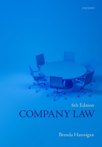 Cover image: Company Law 6th edition 9780198848493