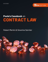 صورة الغلاف: Poole's Casebook on Contract Law 15th edition 9780198869986
