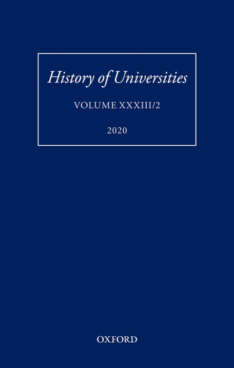 Cover image for book History of Universities Volume XXXIII/2