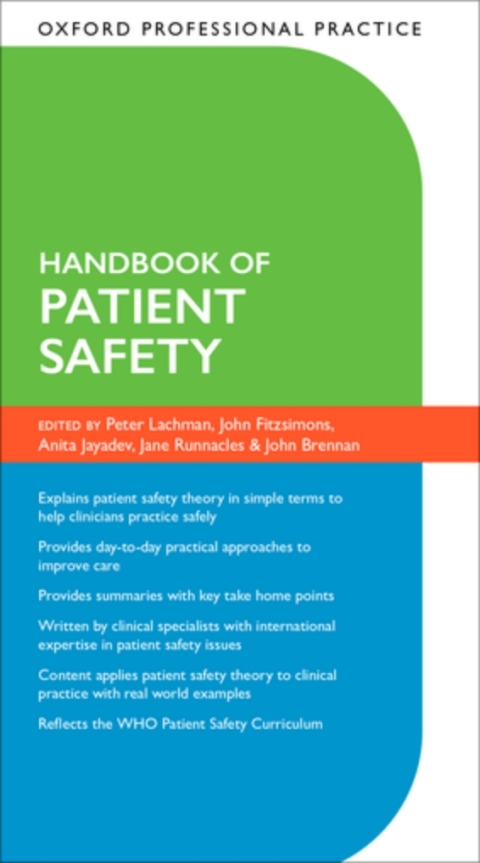 Cover image for book Oxford Professional Practice: Handbook of Patient Safety
