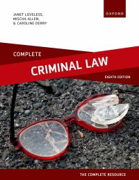 Titelbild: Complete Criminal Law 8th edition 9780192855947