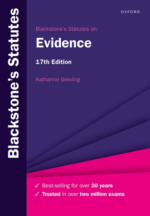 Cover image for book Blackstone's Statutes on Evidence