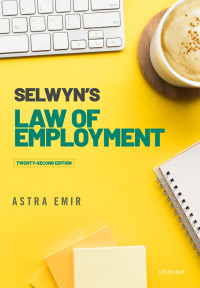 Cover image: Selwyn's Law of Employment 22nd edition 9780192858795