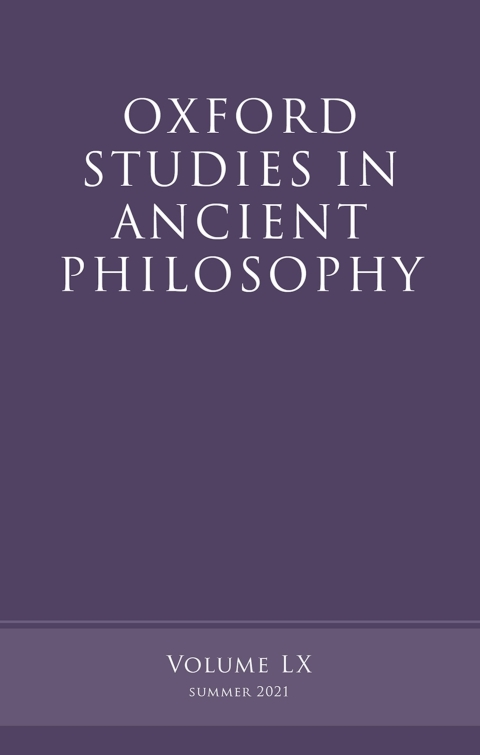 Cover image for book Oxford Studies in Ancient Philosophy, Volume 60