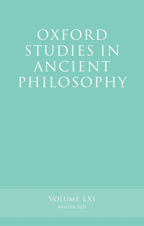 Cover image for book Oxford Studies in Ancient Philosophy, Volume 61