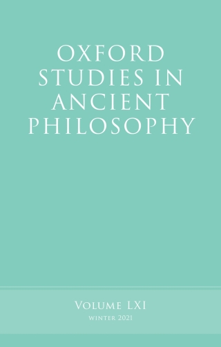 Oxford Studies in Ancient Philosophy, Volume 61
