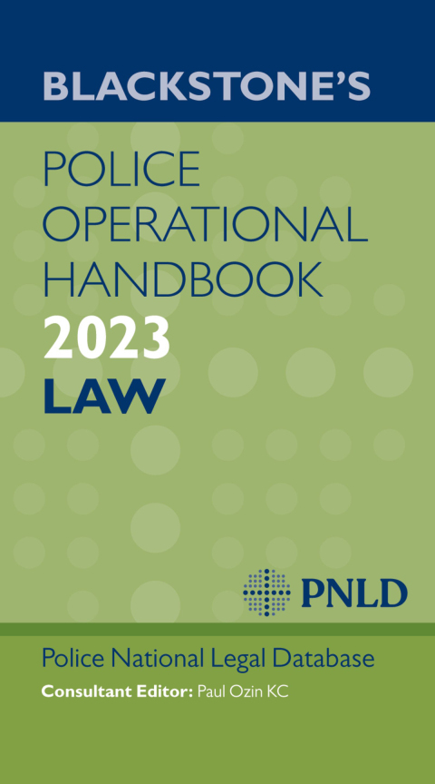 Cover image for book Blackstone's Police Operational Handbook 2023