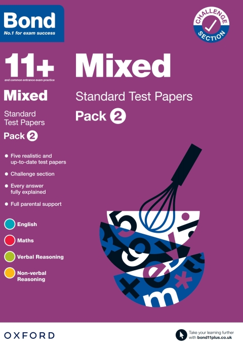 Cover image for book Bond 11+: Bond 11+ Mixed Standard Test Papers: Pack 2: Ready for the 2024 exam