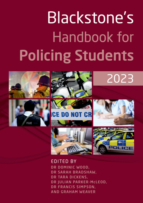 Cover image for book Blackstone's Handbook for Policing Students 2023