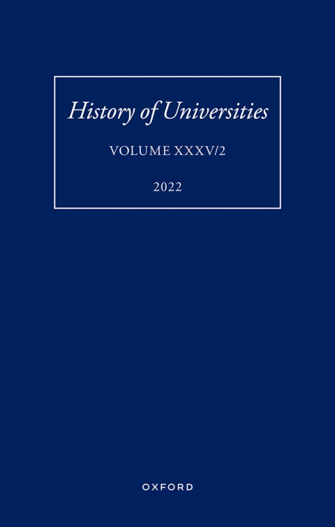 Cover image for book History of Universities: Volume XXXV / 2