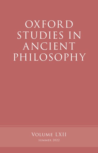 Oxford Studies in Ancient Philosophy, Volume 62