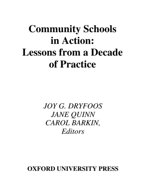 Cover image for book Community Schools in Action