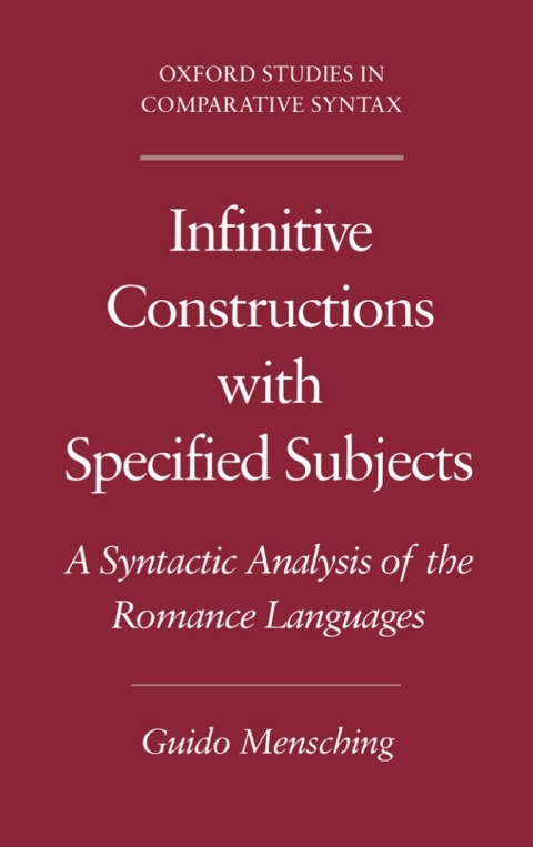Cover image for book Infinitive Constructions with Specified Subjects