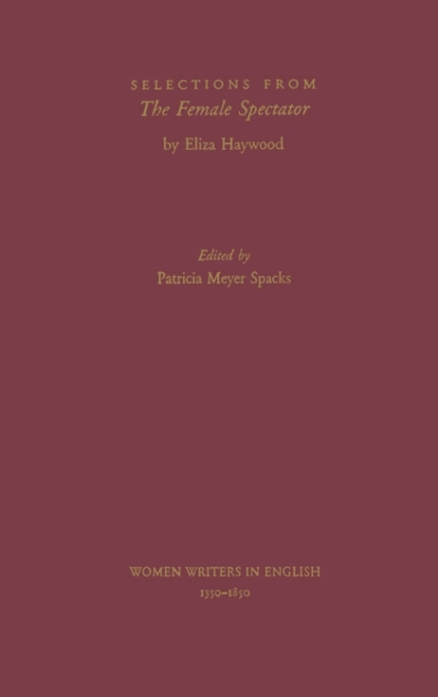 Cover image for book Selections from The Female Spectator