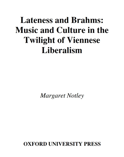 Cover image for book Lateness and Brahms