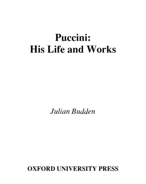Cover image for book Puccini