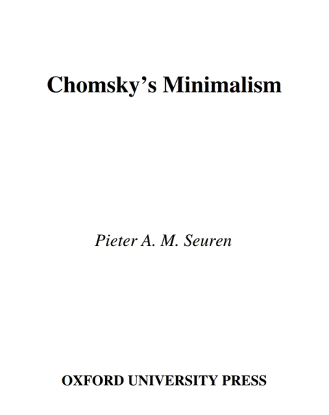 Cover image for book Chomsky's Minimalism