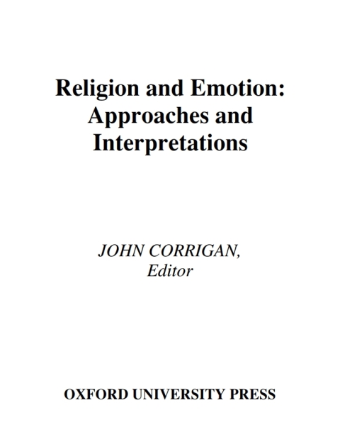 Cover image for book Religion and Emotion