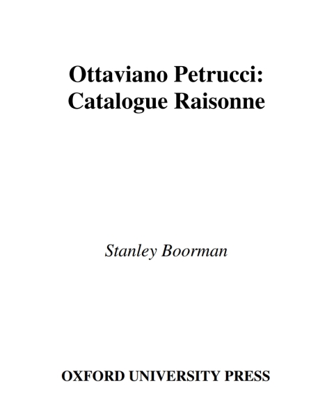 Cover image for book Ottaviano Petrucci