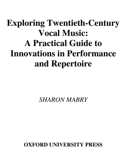 Cover image for book Exploring Twentieth-Century Vocal Music