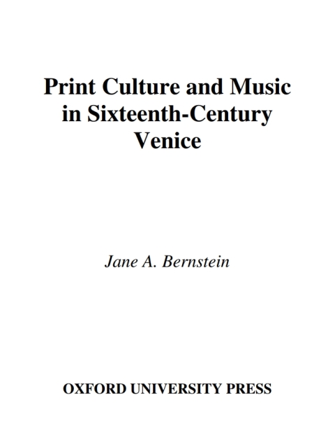 Cover image for book Print Culture and Music in Sixteenth-Century Venice