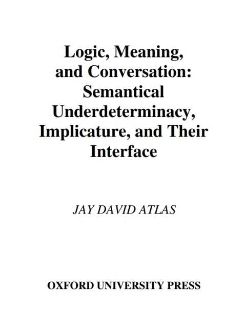 Cover image for book Logic, Meaning, and Conversation
