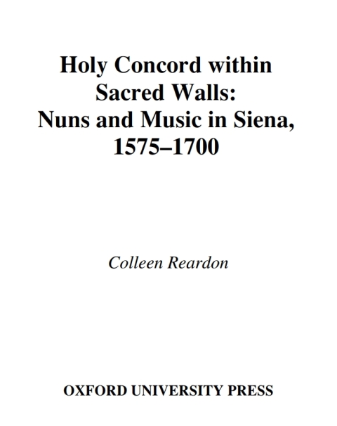 Cover image for book Holy Concord within Sacred Walls