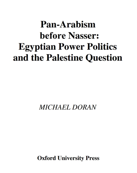 Cover image for book Pan-Arabism before Nasser