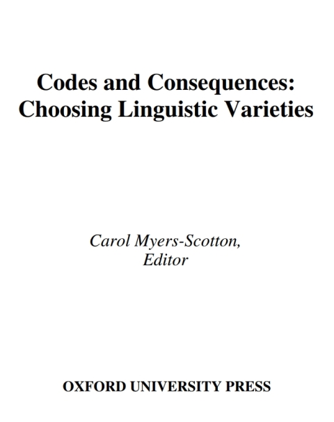 Cover image for book Codes and Consequences