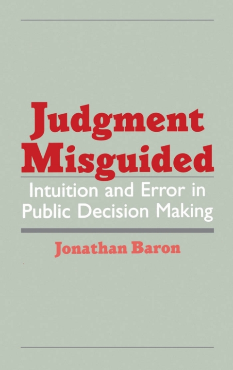 Cover image for book Judgment Misguided