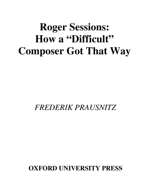 Cover image for book Roger Sessions