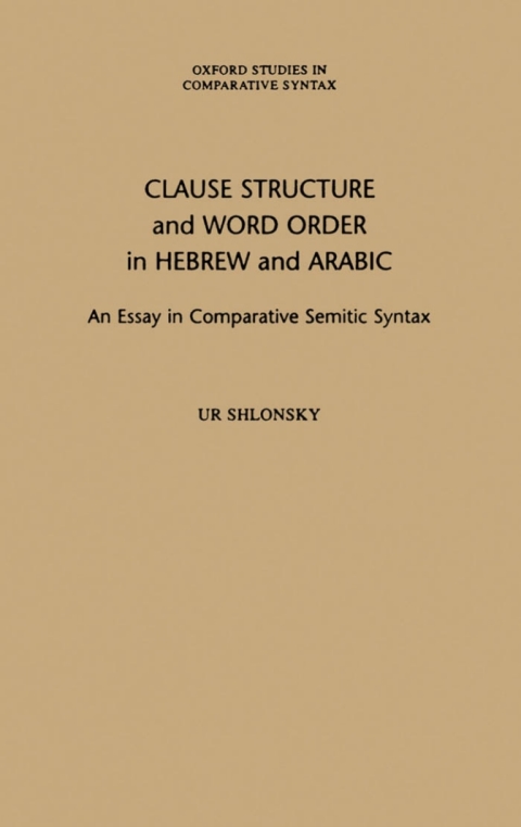 Cover image for book Clause Structure and Word Order in Hebrew and Arabic