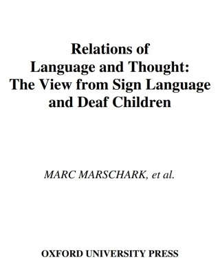 Relations of Language and Thought
