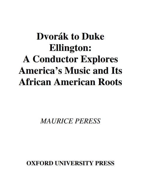Cover image for book Dvorák to Duke Ellington