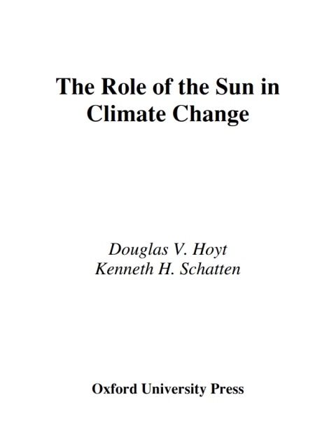 Cover image for book The Role of the Sun in Climate Change