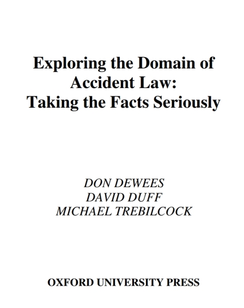 Cover image for book Exploring the Domain of Accident Law