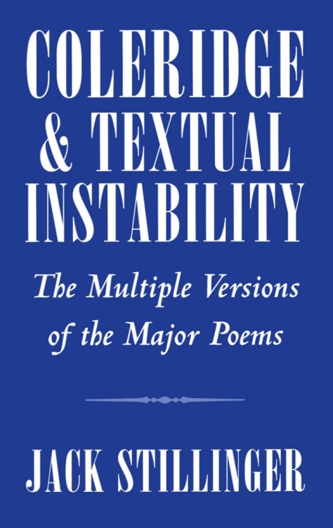 Cover image for book Coleridge and Textual Instability