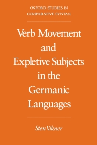Cover image: Verb Movement and Expletive Subjects in the Germanic Languages 9780195083941