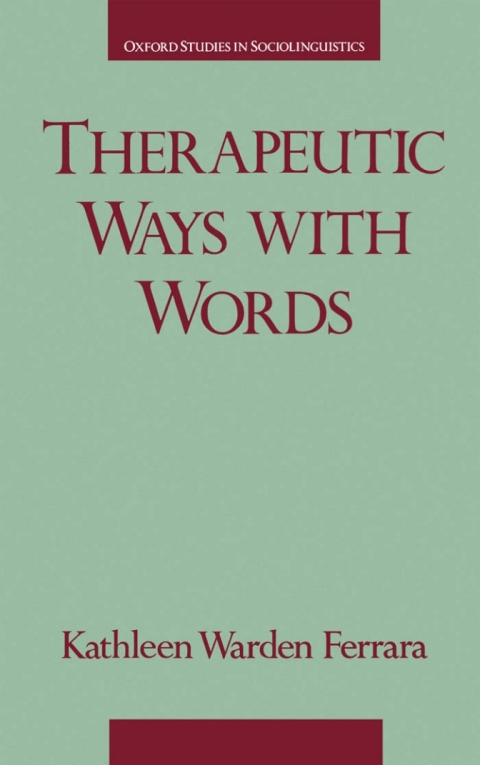 Cover image for book Therapeutic Ways with Words