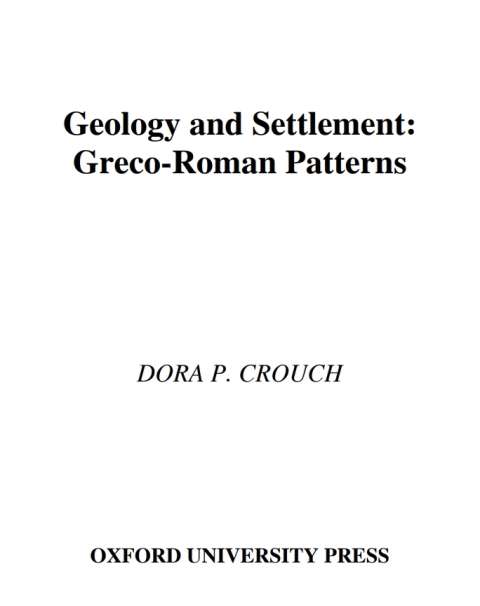 Cover image for book Geology and Settlement