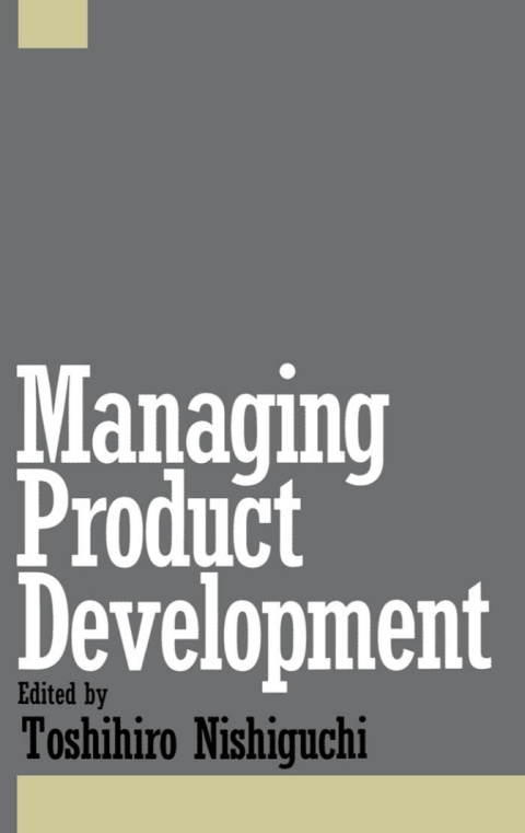 Cover image for book Managing Product Development