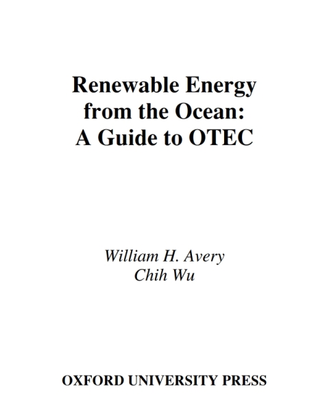 Cover image for book Renewable Energy From the Ocean