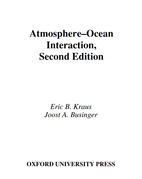 Cover image for book Atmosphere-Ocean Interaction