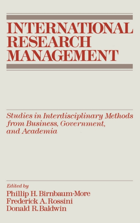 Cover image for book International Research Management