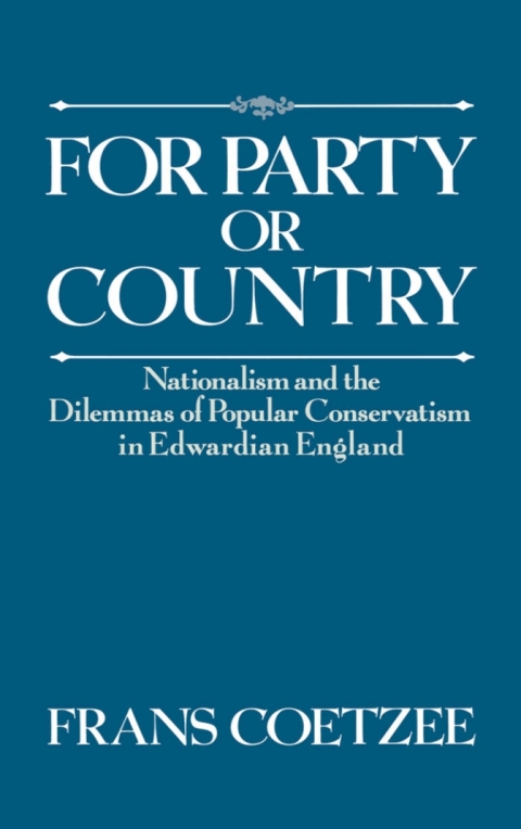 Cover image for book For Party or Country